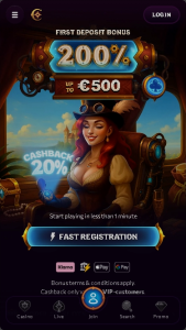 Chanze Casino Screenshot 1